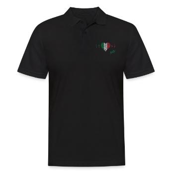 Italy - Männer Poloshirt - Schwarz - Vorne - Kai (181cm)