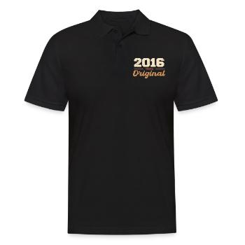 2016 Vintage Anniversaire Rétro Cadeau 2016 - Polo Homme - noir - Devant - Kai (181cm)