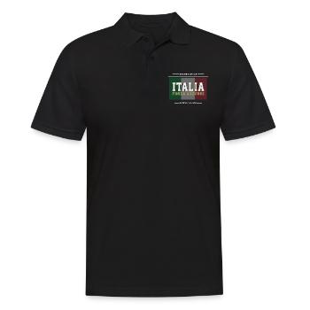 Italien - Männer Poloshirt - Schwarz - Vorne - Kai (181cm)