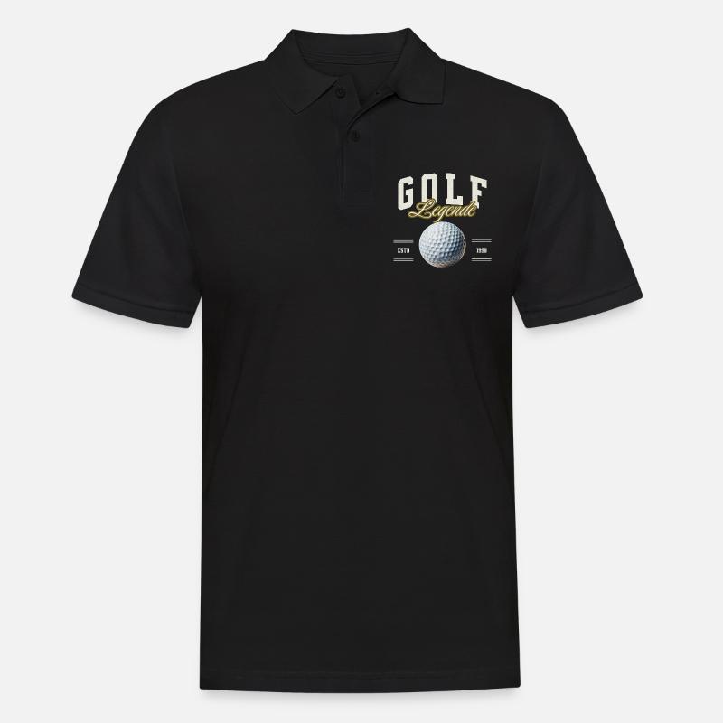 Golf - Männer Poloshirt - Schwarz