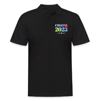 Croatia 2023 - Men's Polo Shirt - black - Front - Kai (181cm)