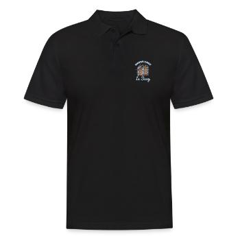 Wissen ist sexy Bücherbuch Buch Smart Genius Nerd - Männer Poloshirt - Schwarz - Vorne - Kai (181cm)