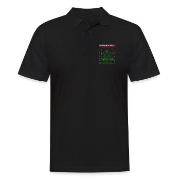 Programmeur ordinateur cadeau de chandail de Noël laid - Polo Homme - noir - Devant - Kai (181cm)