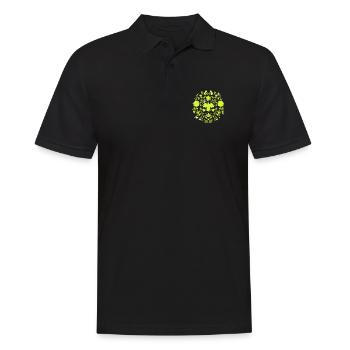 Floral Softball Baseball Pitcher Catcher Geschenk - Männer Poloshirt - Schwarz - Vorne - Kai (181cm)