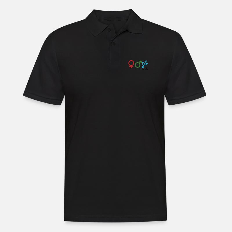 Programmieren von Entschlüsselungscodes Computertechniker - Männer Poloshirt - Schwarz