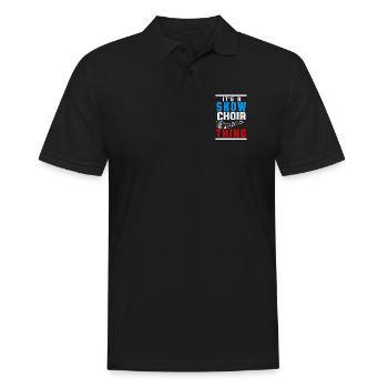 Show Choir Chorus Choral Music Conductor Clef Gift - Men's Polo Shirt - black - Front - Kai (181cm)
