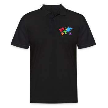 pride carte - Polo Homme - noir - Devant - Kai (181cm)