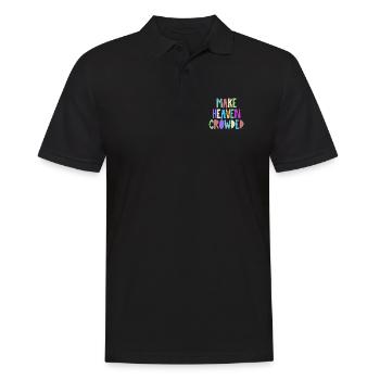 Machen Sie den Himmel überfüllt Jesus Christus katholisches Geschenk - Männer Poloshirt - Schwarz - Vorne - Kai (181cm)