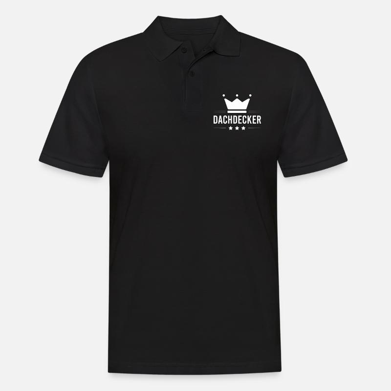 Dachdecker Beruf - Männer Poloshirt - Schwarz