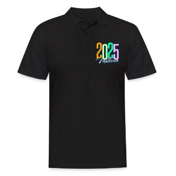 2025 Mallorca - Männer Poloshirt - Schwarz - Vorne - Kai (181cm)
