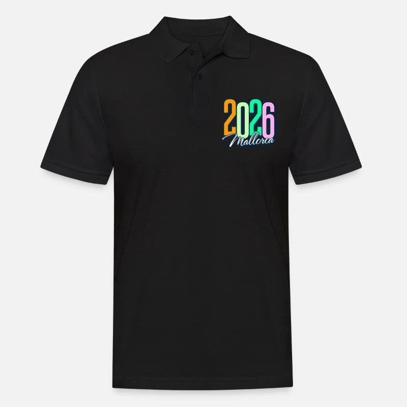 2026 Mallorca - Männer Poloshirt - Schwarz
