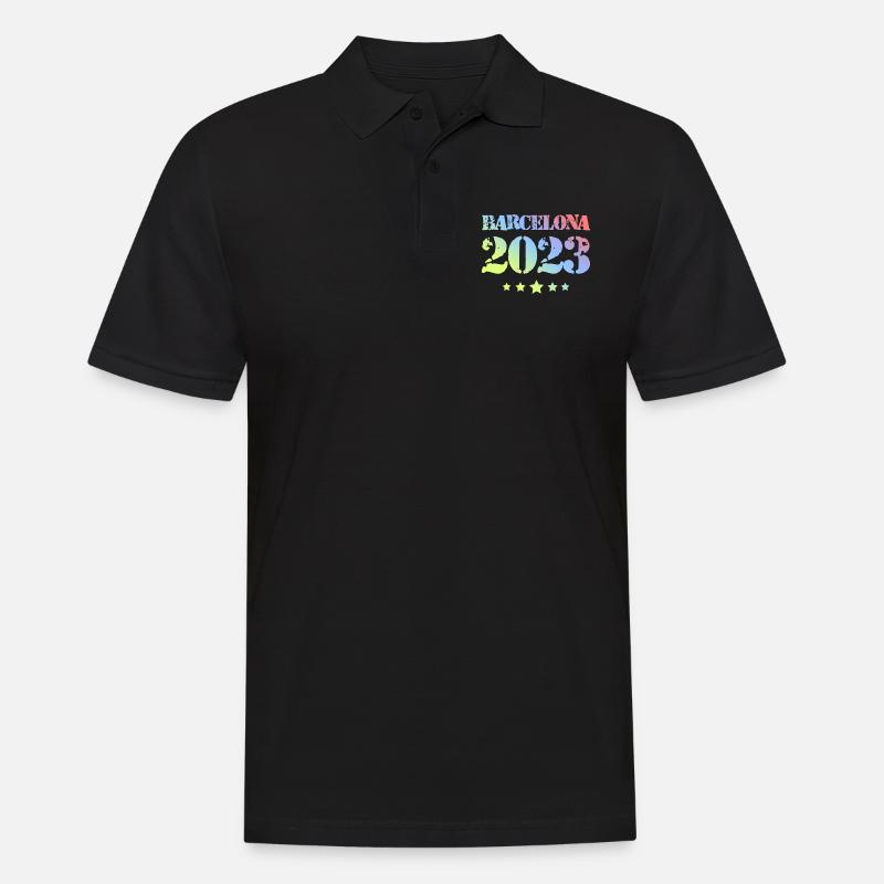 Barcelona 2023 - Männer Poloshirt - Schwarz