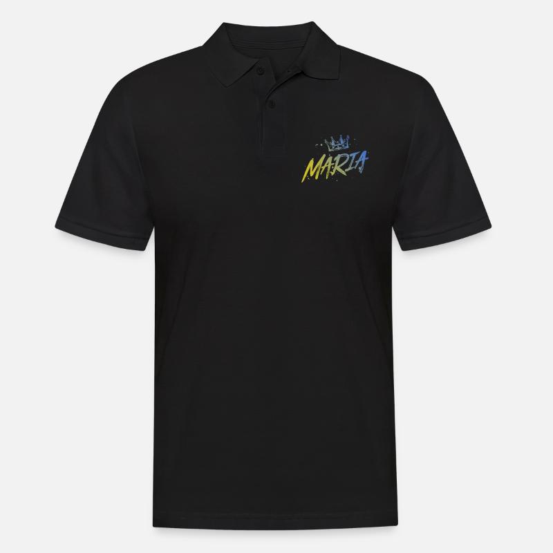 Maria - Männer Poloshirt - Schwarz
