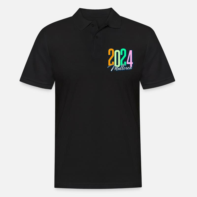 Mallorca 2024 - Männer Poloshirt - Schwarz