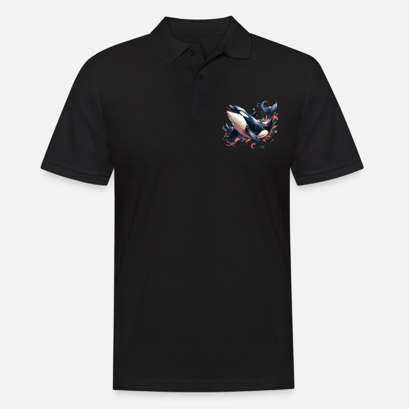 Orca Schwertwal - Männer Poloshirt - Schwarz