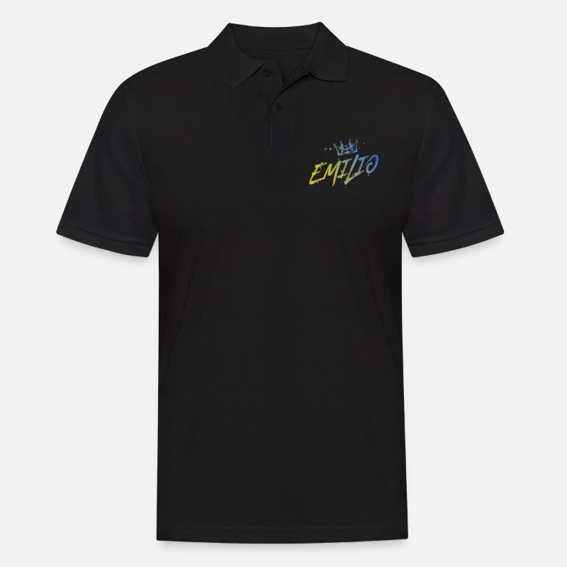 Emilio - Männer Poloshirt - Schwarz