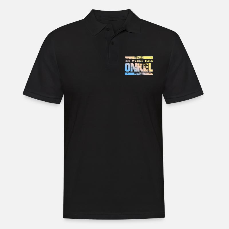 Ich werde Bald Onkel - Männer Poloshirt - Schwarz
