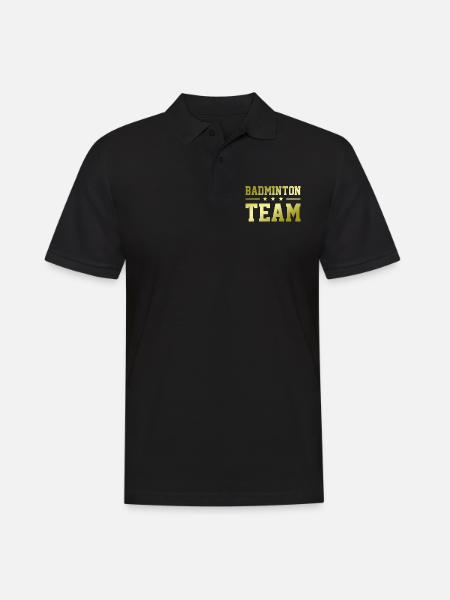 Badminton Team - Männer Poloshirt - Schwarz
