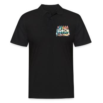 Surfen Surfer - Männer Poloshirt - Schwarz - Vorne - Kai (181cm)