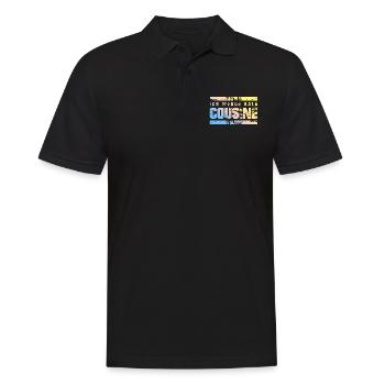 Ich werde Bald Cousine - Männer Poloshirt - Schwarz - Vorne - Kai (181cm)