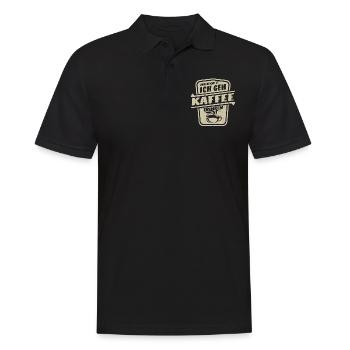 Mir reicht's ich geh Kaffee trinken - Männer Poloshirt - Schwarz - Vorne - Kai (181cm)