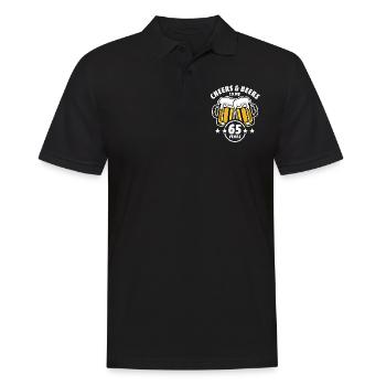 Cheers & Beers to my 65 years - 65th birthday - Men's Polo Shirt - black - Front - Kai (181cm)
