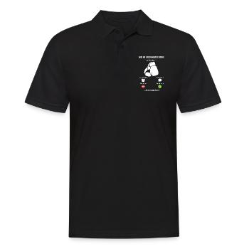 Meine Boxhandschuhe rufen an ich muss los, Spruch - Männer Poloshirt - Schwarz - Vorne - Kai (181cm)