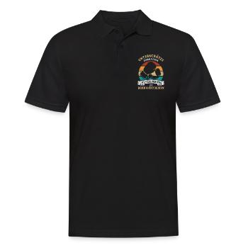 Unterschätze nie alten Mann mit Boxhandschuhen - Männer Poloshirt - Schwarz - Vorne - Kai (181cm)