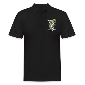 Der tut nix der will nur Gin - Spruch - Männer Poloshirt - Schwarz - Vorne - Kai (181cm)