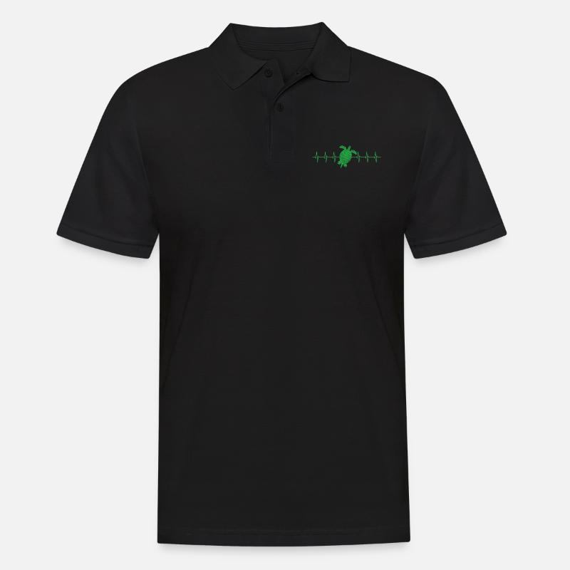 Turtle Schildkröte - Männer Poloshirt - Schwarz