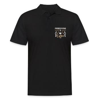 Freitauchen Apnoe Kaffee Freitaucher Geschenkidee - Männer Poloshirt - Schwarz - Vorne - Kai (181cm)