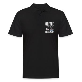 Technicien de laboratoire Technicien de laboratoire Coffee Science Gift - Polo Homme - noir - Devant - Kai (181cm)