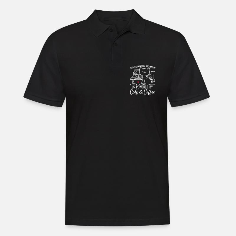 Technicien de laboratoire Cat Science Coffee Gift - Polo Homme - noir