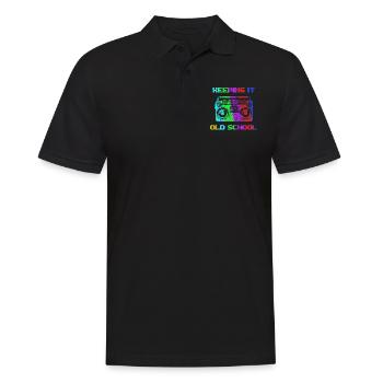 Vieille école - Polo Homme - noir - Devant - Kai (181cm)