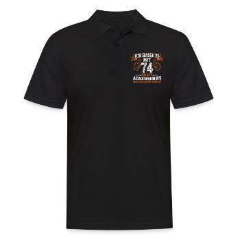 74 Jahre Geschenk 74. Geburtstag Lustig Geschenk - Männer Poloshirt - Schwarz - Vorne - Kai (181cm)