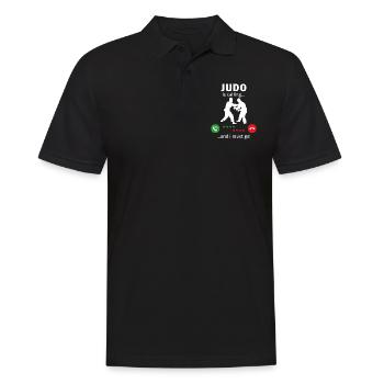 Judo is calling and i must go - Men's Polo Shirt - black - Front - Kai (181cm)