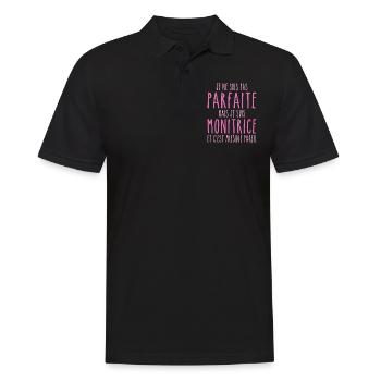 Nicht perfekt, aber ich bin ein Monitor - Männer Poloshirt - Schwarz - Vorne - Kai (181cm)