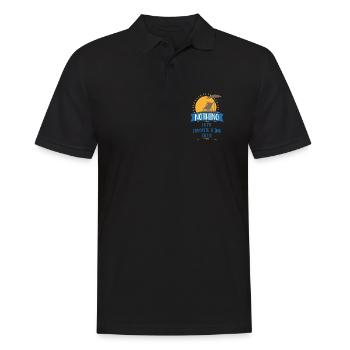 Favorite activity beach: Nothing - Men's Polo Shirt - black - Front - Kai (181cm)