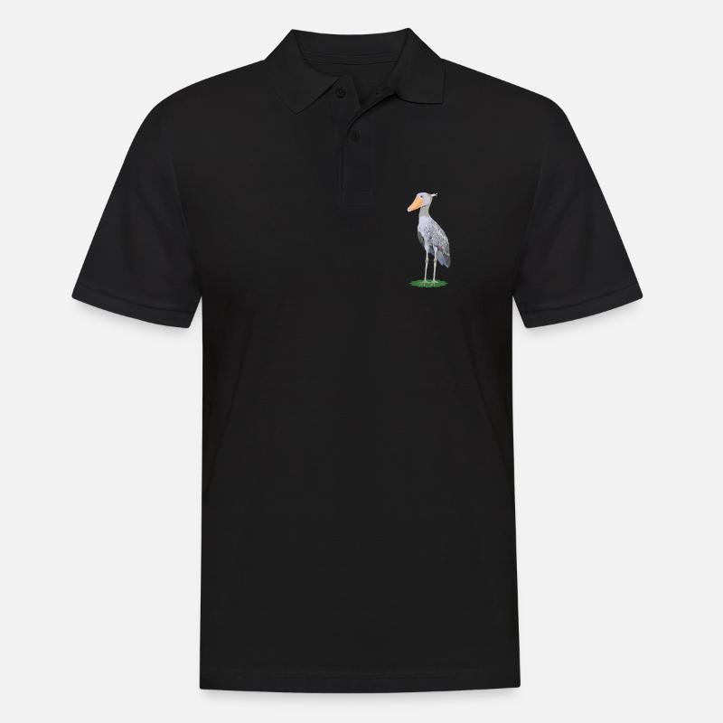 Steffen, Schuhschnabel - Männer Poloshirt - Schwarz