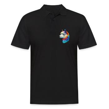 Alpaka - Männer Poloshirt - Schwarz - Vorne - Kai (181cm)