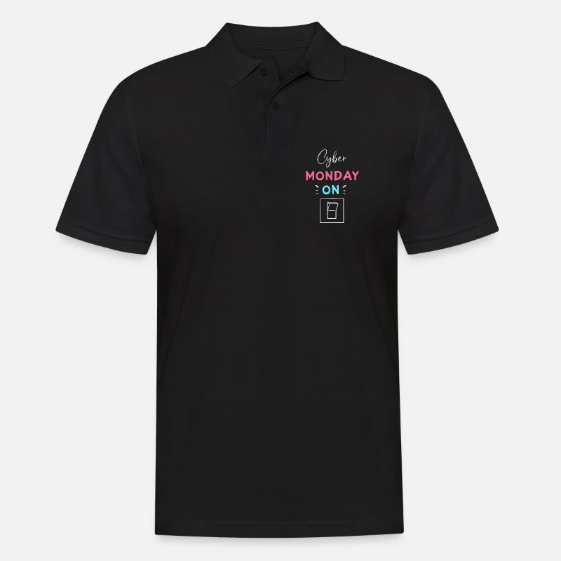 Cyber Monday Kaufrausch - Männer Poloshirt - Schwarz