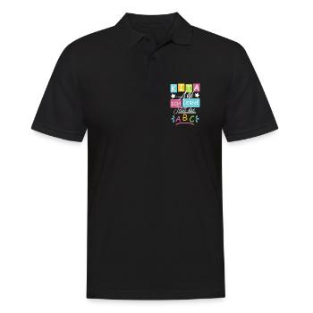 Kita Abgänger 2026 - Männer Poloshirt - Schwarz - Vorne - Kai (181cm)