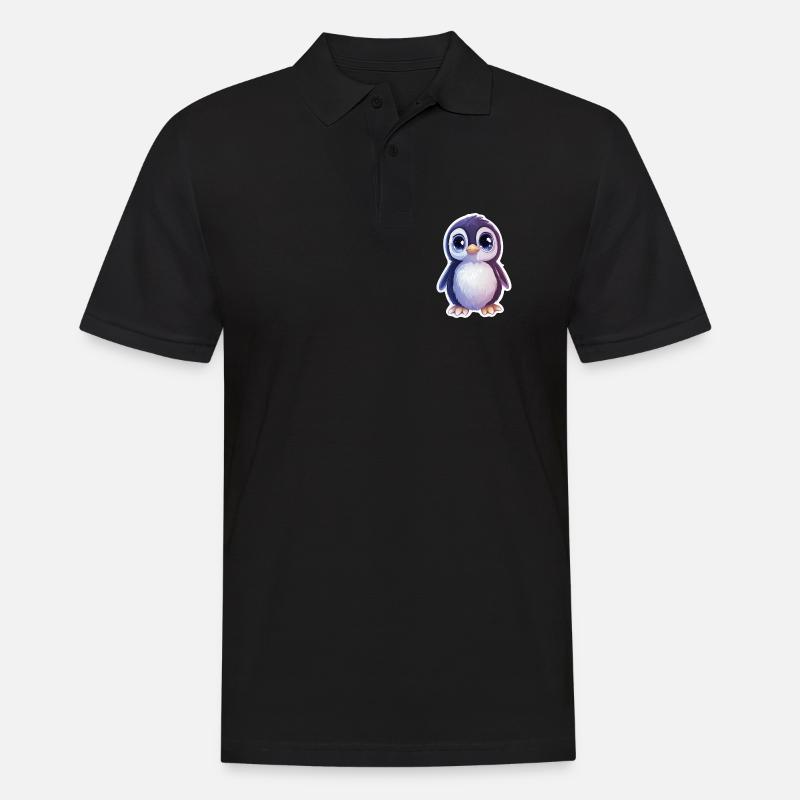 Pinguin - Männer Poloshirt - Schwarz
