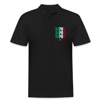 Neapel Italien, Souvenir von Neapel - Männer Poloshirt - Schwarz - Vorne - Kai (181cm)