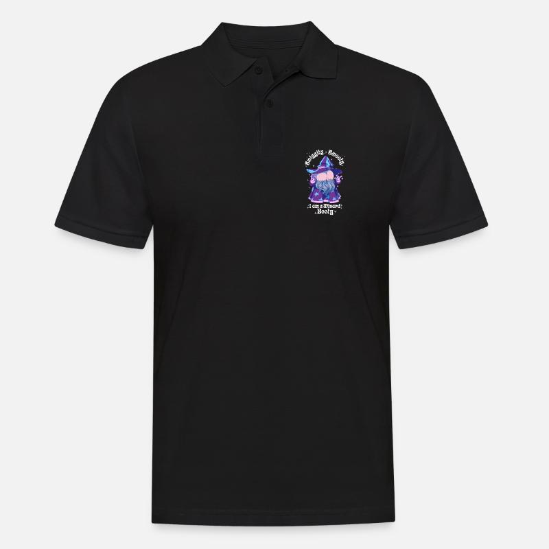 Wizard Booty Butttober - Männer Poloshirt - Schwarz
