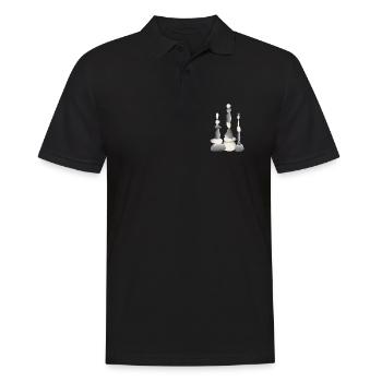 Trois tours de pierre équilibrées de style zen - Polo Homme - noir - Devant - Kai (181cm)