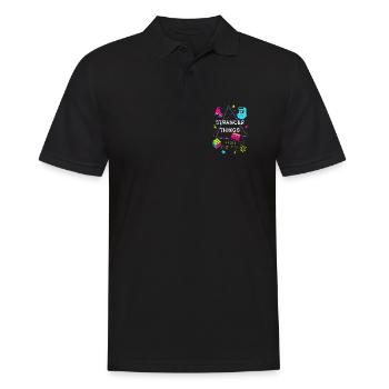 80er Neon Retro Gaming - Männer Poloshirt - Schwarz - Vorne - Kai (181cm)