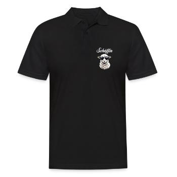 Schäffin – Die lässige Chefin im Wolle-Look - Men's Polo Shirt - black - Front - Kai (181cm)