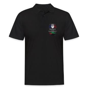 Francais De Racines Martiniquaises T-Shirt Cade... - Polo Homme - noir - Devant - Kai (181cm)