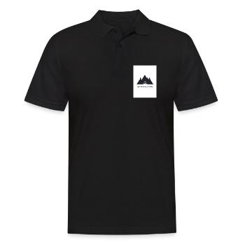 Adventure Awaits Berge Design - Männer Poloshirt - Schwarz - Vorne - Kai (181cm)